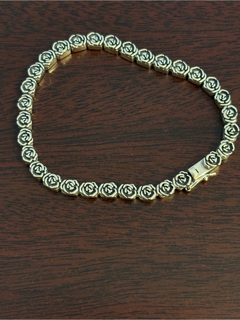 Or Paz Silver Rose Link Bracelet